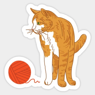 Cute Tabby Cat Sticker